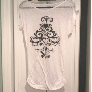 Express white and black lightweight T-shirt